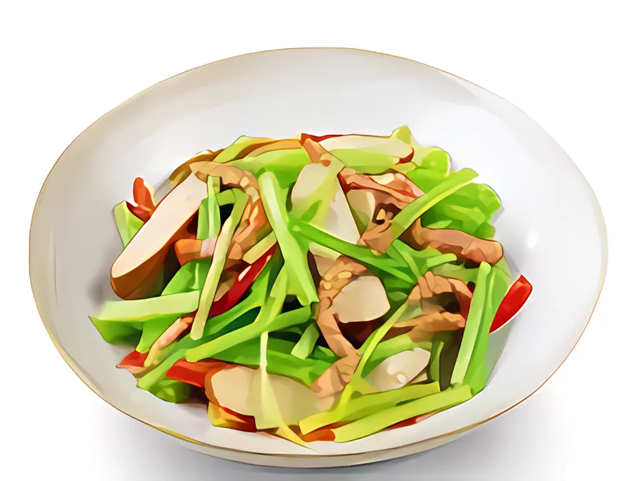 芹菜香干炒肉丝