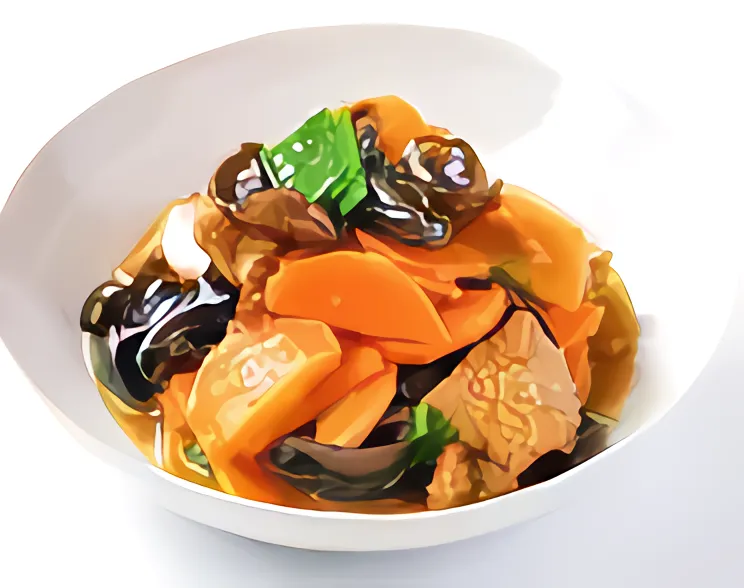 胡萝卜炒肉片