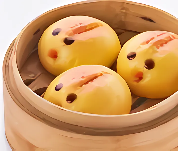 奶黄鸡包