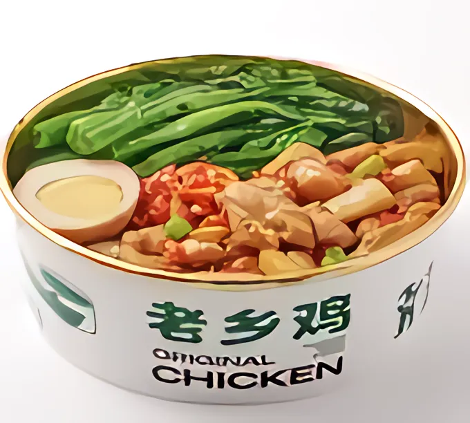 笋子鸡丁盖饭